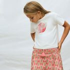 Girls White Leaves T-Shirt, 1, hi-res