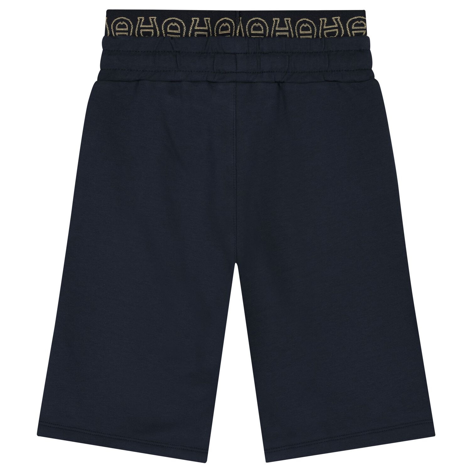 Boys Navy Blue Logo Shorts, 1, hi-res