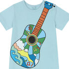 Baby Boys Blue Guitar Romper, 1, hi-res