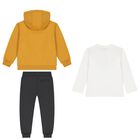 Boys Yellow Tracksuit Set (3 Piece), 1, hi-res