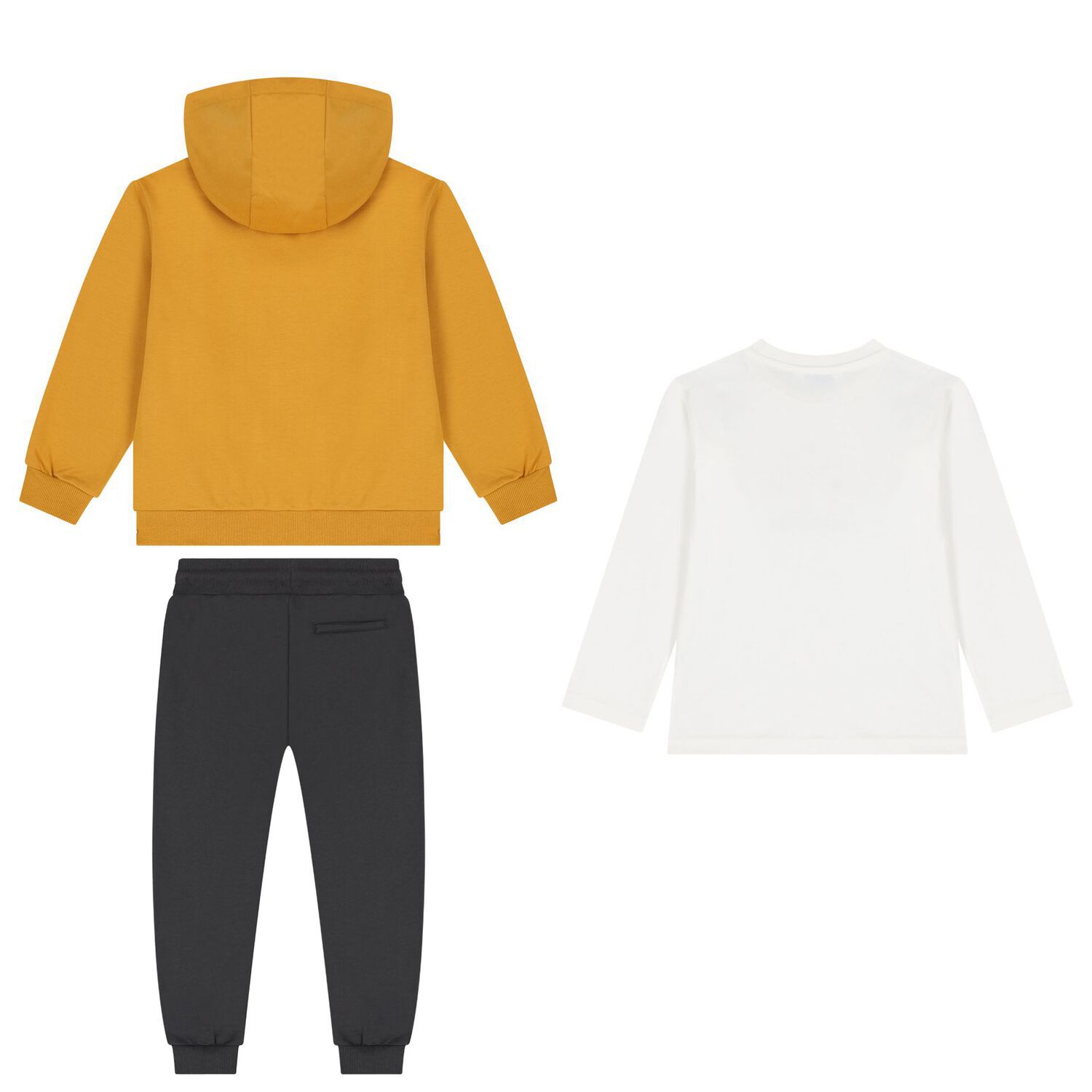 Boys Yellow Tracksuit Set (3 Piece), 1, hi-res