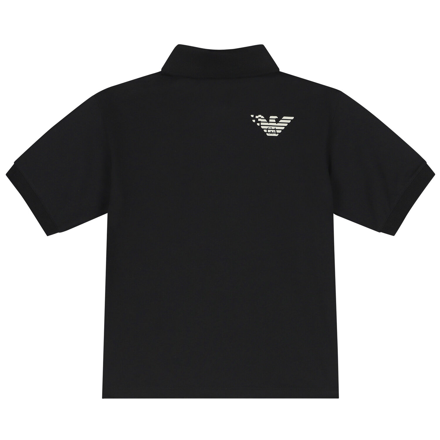 Boys Black Logo Polo Shirt, 1, hi-res
