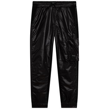 Boys Black Logo Joggers