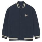 Boys Navy Blue Varsity Bomber Jacket, 1, hi-res