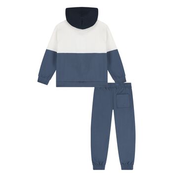Boys Ivory & Blue Tracksuit