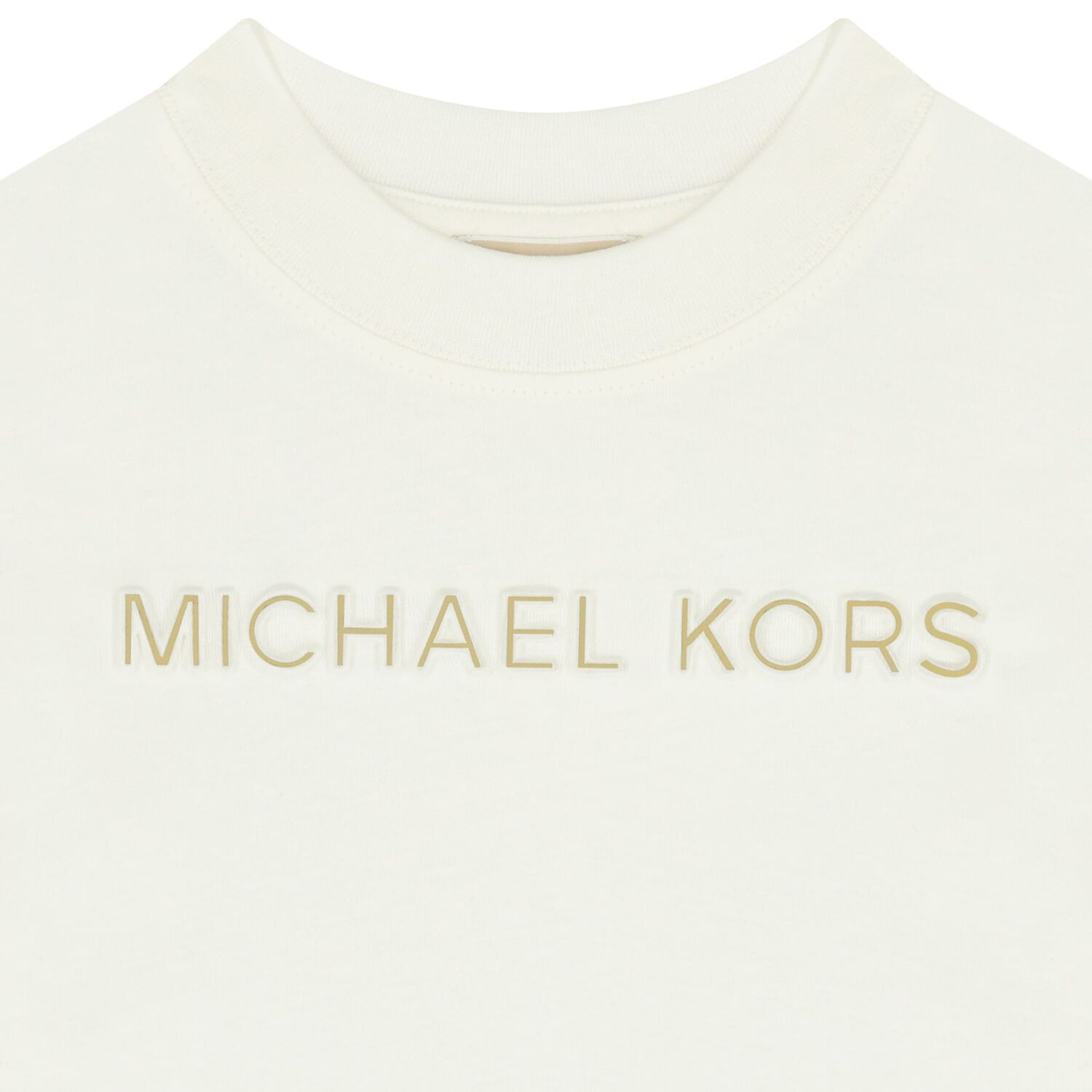 Girls White & Gold Logo T-Shirt, 1, hi-res