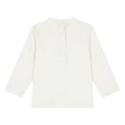 Younger Girls Ivory Long Sleeve Top, 2, hi-res