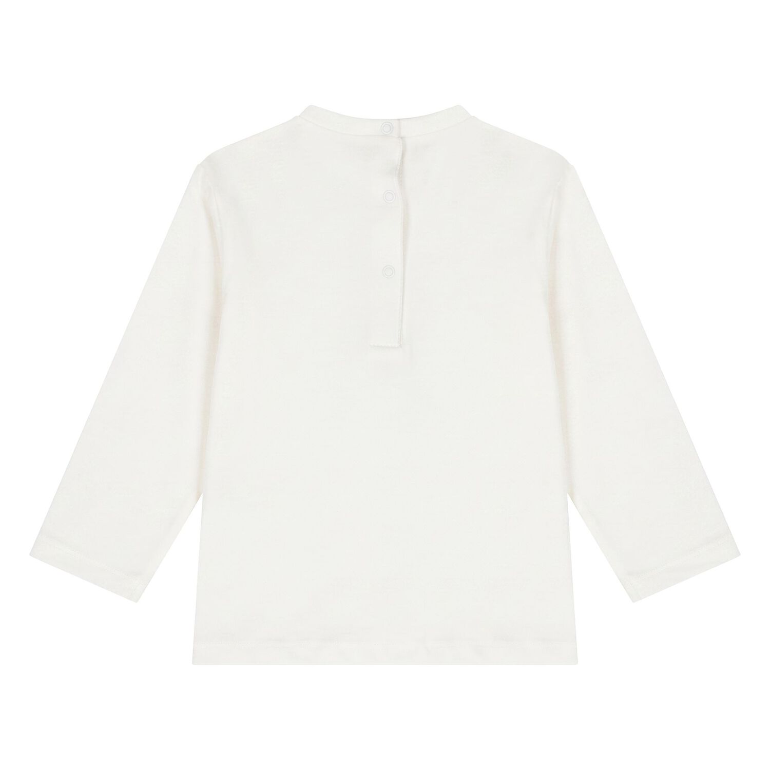 Younger Girls Ivory Long Sleeve Top, 2, hi-res
