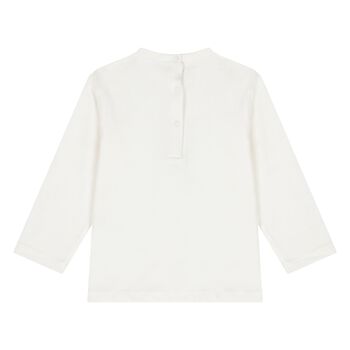 Younger Girls Ivory Long Sleeve Top