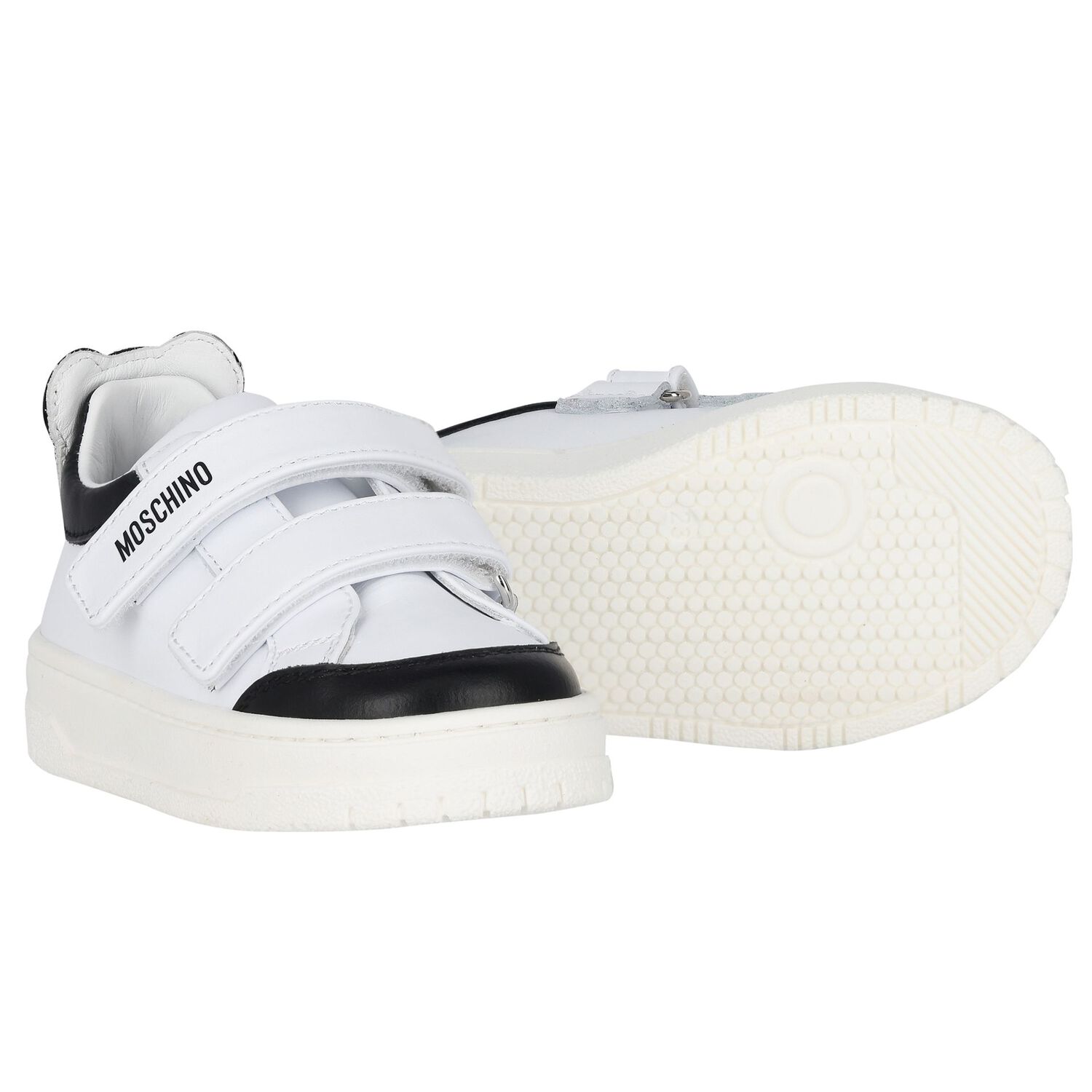 Black & White Teddy Bear Trainers, 1, hi-res