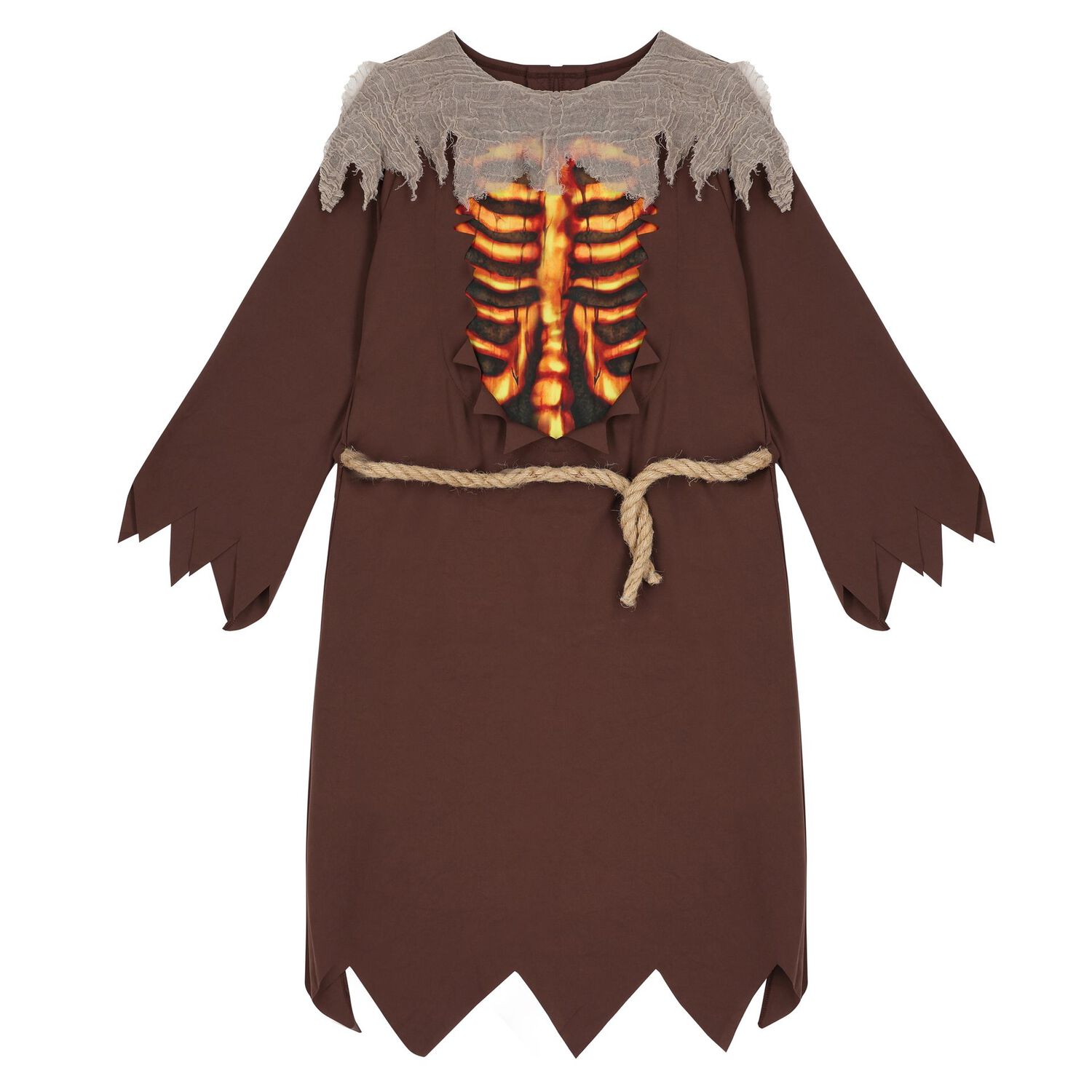 Boys Brown Scary Pumpkin Halloween Costume, 1, hi-res image number null
