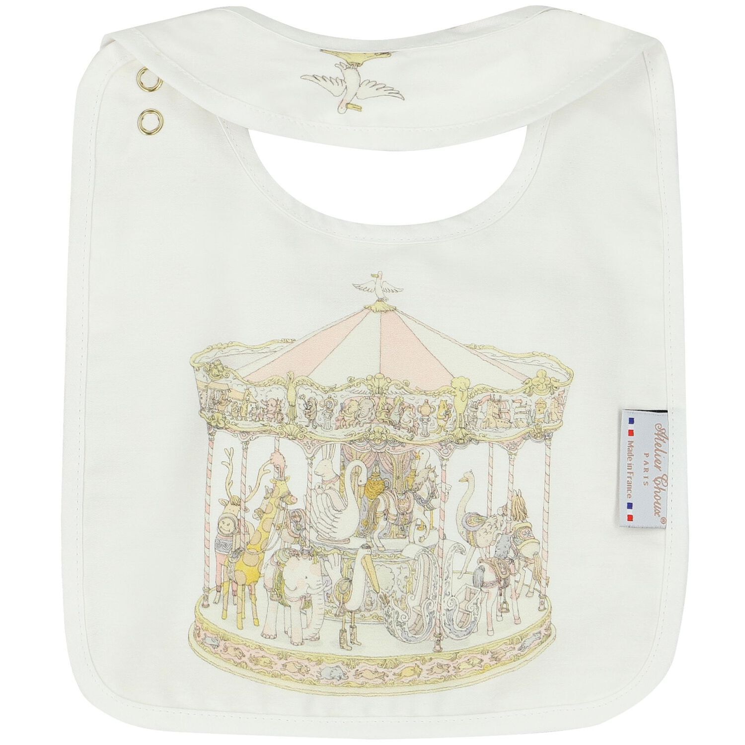 Baby Girls Ivory & Pink Carousel Babygrow Gift Set, 1, hi-res