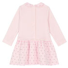 Baby Girls Pink Heart Dress, 1, hi-res