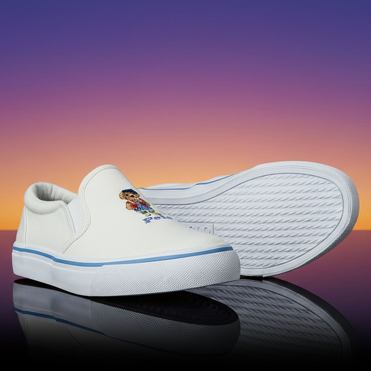Girls Ivory Slip-On Trainers, 1, hi-res