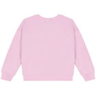 Girls Pink Cheetah Logo Sweatshirt, 1, hi-res