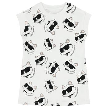 Girls White Choupette Dress