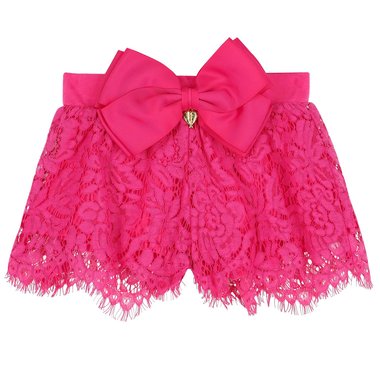 Girls Pink Lace Shorts, 2, hi-res image number null