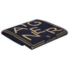 Baby Boys Navy Blue & Gold Logo Blanket, 3, hi-res