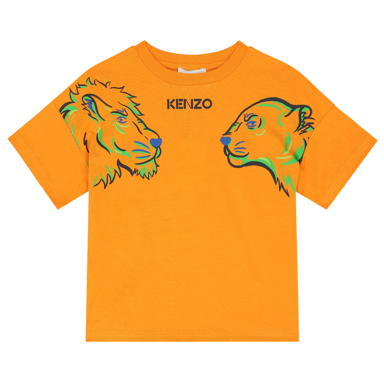 Boys Orange Tiger T-Shirt, 1, hi-res