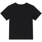 Boys Black Logo T-Shirt, 1, hi-res