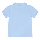 Younger Boys Blue Logo Polo Shirt, 1, hi-res