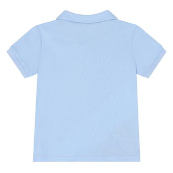 Younger Boys Blue Logo Polo Shirt
