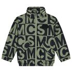 Boys Green & Black Logo Puffer Jacket, 1, hi-res