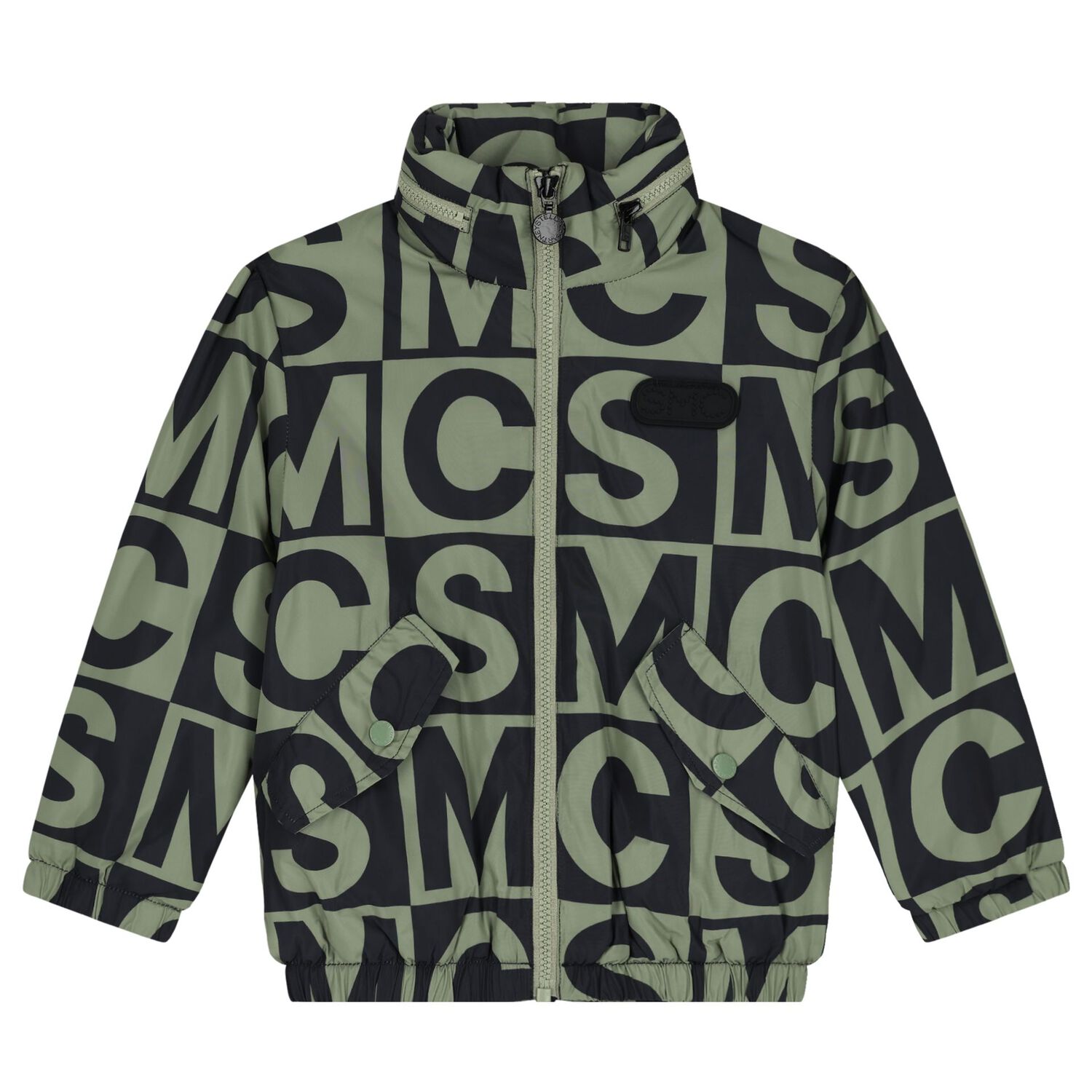 Boys Green & Black Logo Puffer Jacket, 1, hi-res image number null