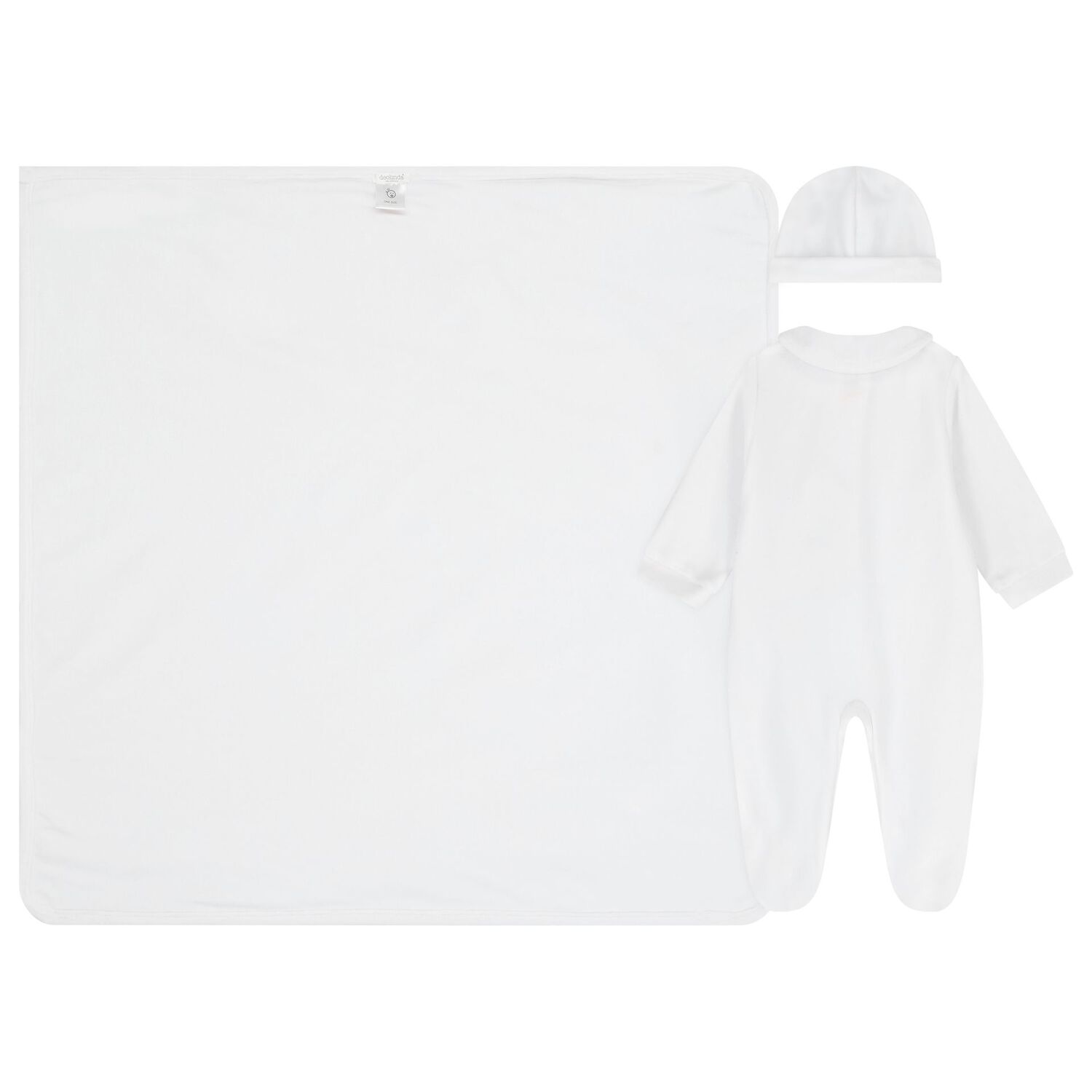 White Pom Pom Babygrow Gift Set, 2, hi-res
