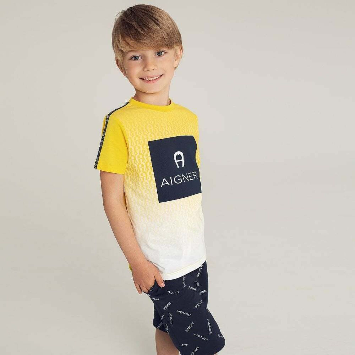 Boys Navy Logo Shorts, 1, hi-res image number null