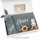 Pale Green Baby Blanket & Bunny Comforter Gift Set, 2, hi-res