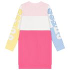 Girls Multi-Coloured Sweatshirt Dress, 1, hi-res