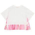 Girls White Pesci Logo T-Shirt, 1, hi-res