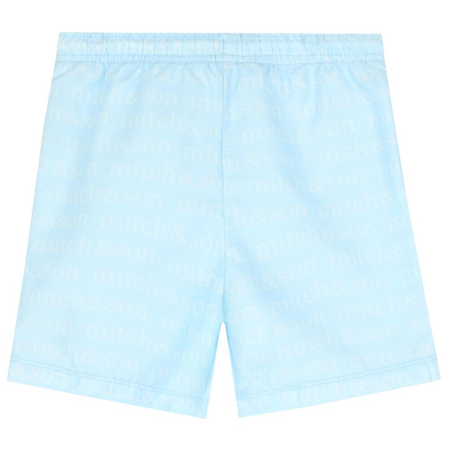 Boys White & Blue Logo Shorts Set, 1, hi-res