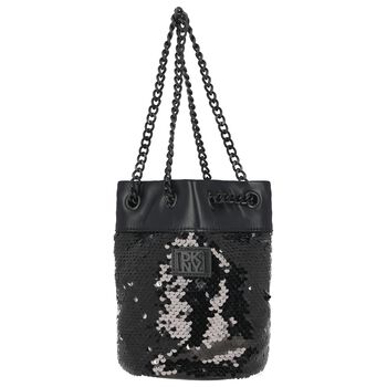 Girls Black Logo Embellished Bag