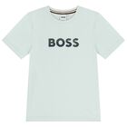 Boys Mini Me White & Navy Blue Logo Shorts Set, 1, hi-res