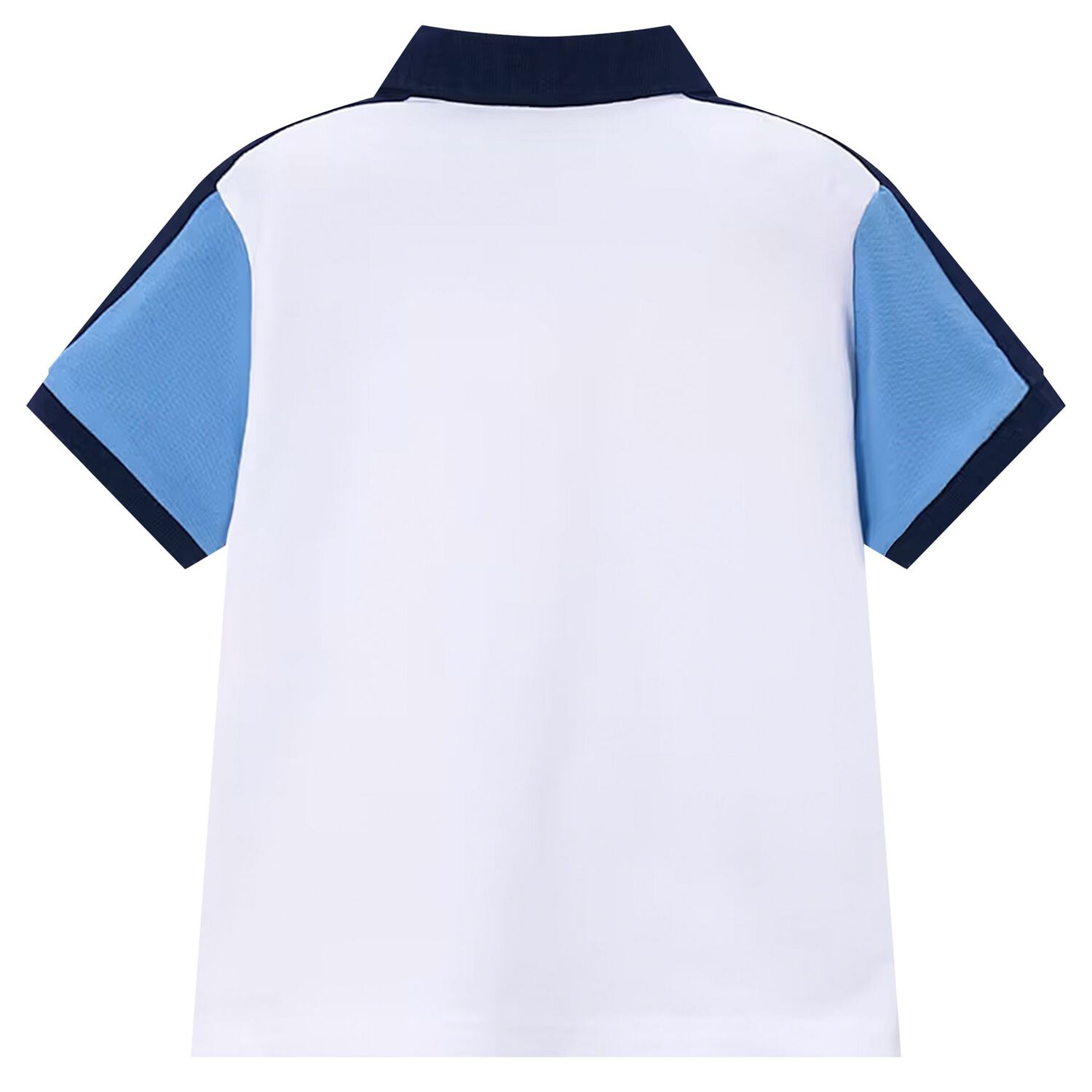 Boys White & Blue Logo Polo Shirt, 2, hi-res