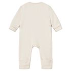 Baby Boys Ivory Teddy Bear Romper, 1, hi-res