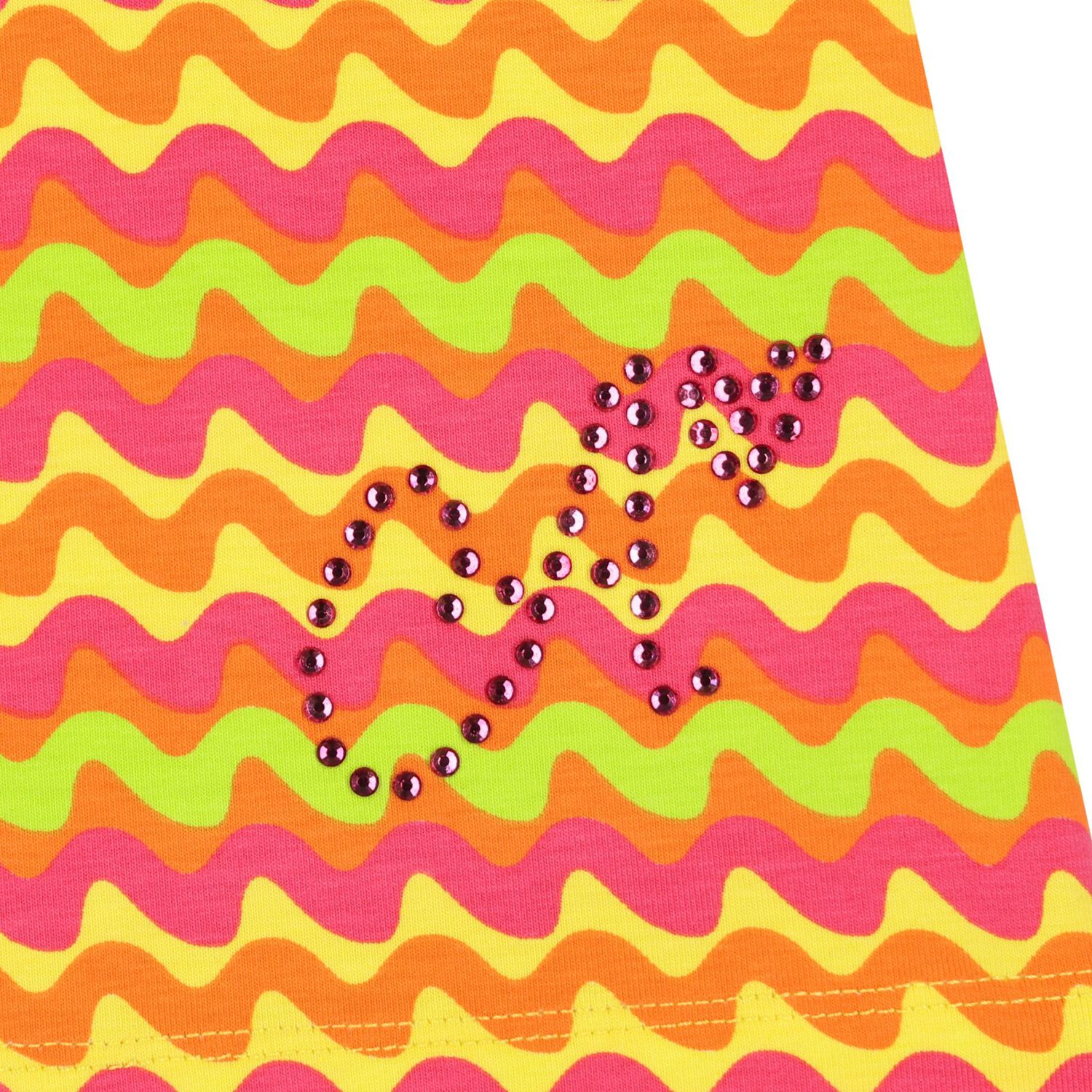 Girls Pink, Orange & Yellow Striped Leggings Set, 1, hi-res