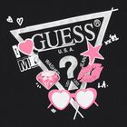 Girls Black Logo T-Shirt, 4, hi-res