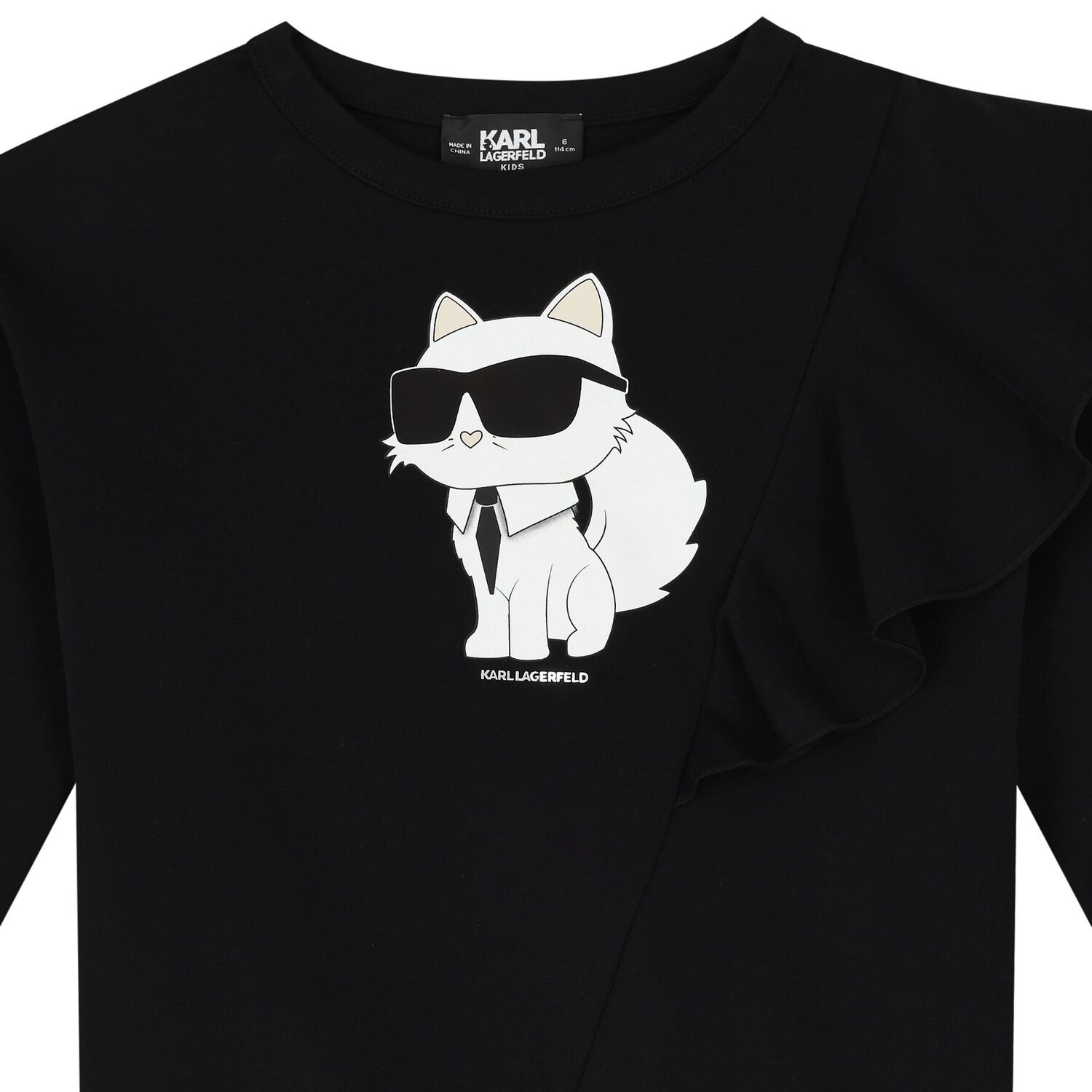 Girls Black Choupette Dress, 1, hi-res image number null