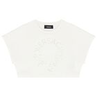 Girls Ivory Logo T-Shirt, 1, hi-res