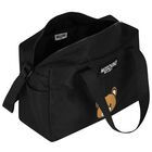 Black Teddy Bear Logo Baby Changing Bag, 2, hi-res