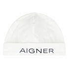 Baby Boys White Logo Hat, 1, hi-res