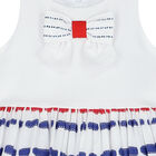 Girls White Bow Dress, 1, hi-res