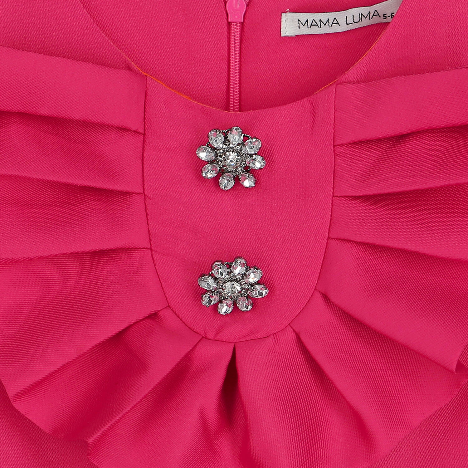 Girls Pink Ruffled Satin Dress, 1, hi-res