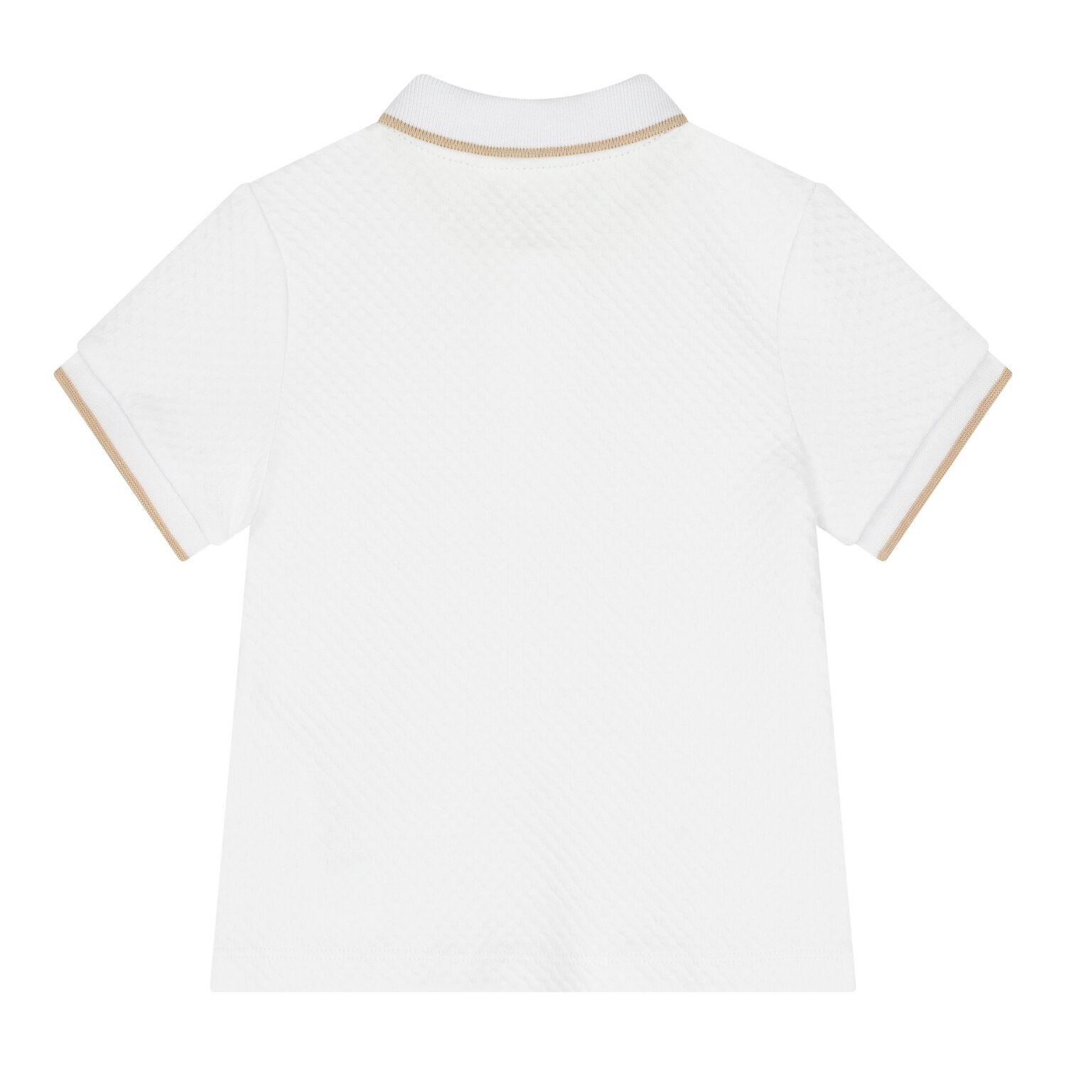 Baby Boys White & Beige Logo Shorts Set, 1, hi-res