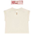 Younger Girls Ivory & Pink Cherry T-Shirt Set, 1, hi-res