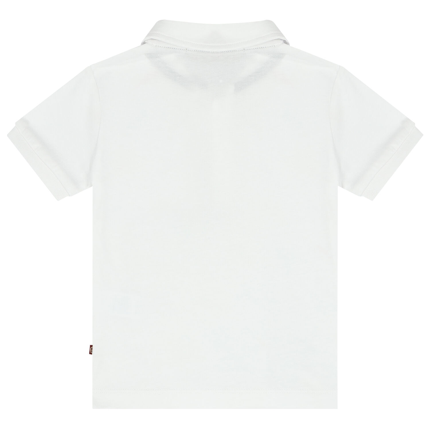 Younger Boys White Logo Polo Shirt, 1, hi-res