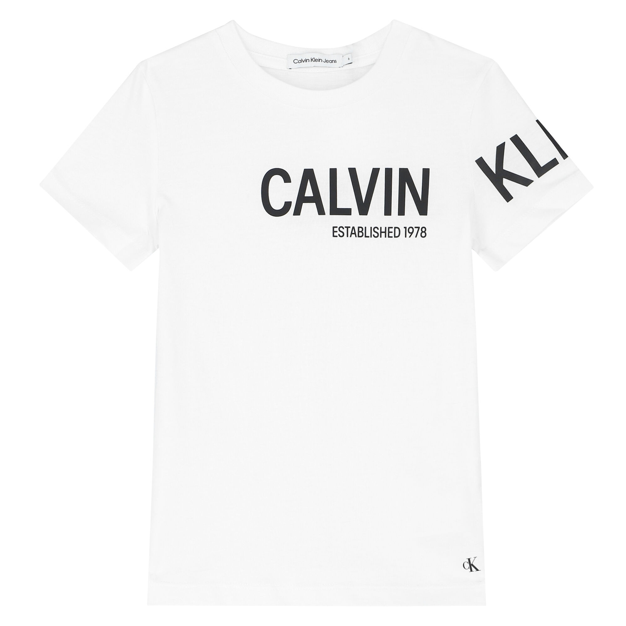 Calvin Klein Boys White Logo T-Shirt 